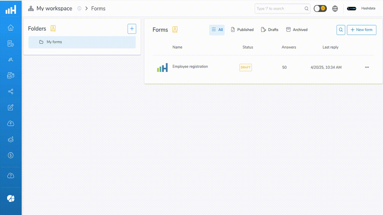 How to update information in a report template and download the template file.